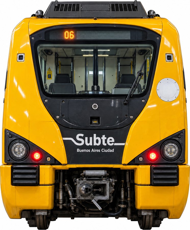 Subte · Línea H, vista frontal